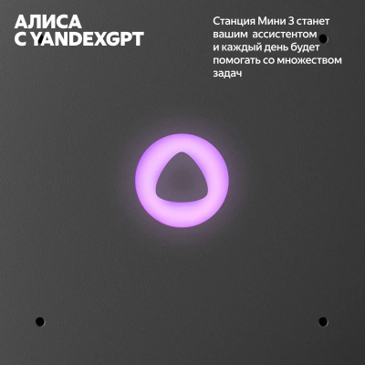 ����� ������� Yandex ������� ���� 3 ����� ����� 12W 1.0 BT/Wi-Fi (YNDX-00027GRY)