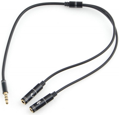 ������ ����� Cablexpert CCAB-02-35MYHM-0.2MB. 3.5 ���� 4pin(M)/2� 3.5 ����(F) �������� � ��������, ������, 0.2�, �������