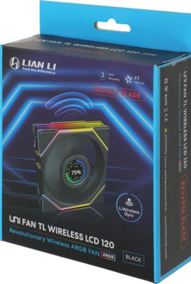 ���������� ��� ������� Lian-Li Uni Fan TL Wireless LCD 120 LCD Reverse ARGB 120�124.5x28 ������ 4-pin 31�� (G99.12RTLLCD1W1B.R0) Ret