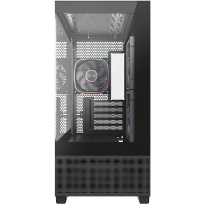 ������ Powercase Vision Micro S4B, Tempered Glass, Type-C, 3x 120mm ARGB PWM Fan, ARGB+PWM HUB, ������, mATX  (CVMMSHB-A3)