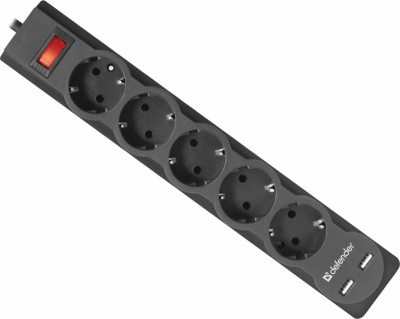������� ������ Defender DFS 751 1,8 �, 5 �������, 2xUSB 2.1A, ������