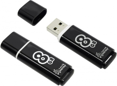 USB Flash ���������� 8Gb SmartBuy Glossy Black (SB8GBGS-K)