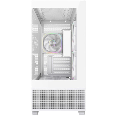 ������ Powercase Vision Micro S4W, Tempered Glass, Type-C, 3x 120mm ARGB PWM Fan, ARGB+PWM HUB, �����, mATX  (CVMMSHW-A3)