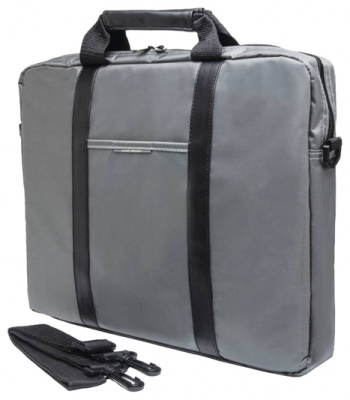 PC PET PCP-1003GR 15.6" Nylon Style Toplader Front pocket Stiched PU Stripes �����