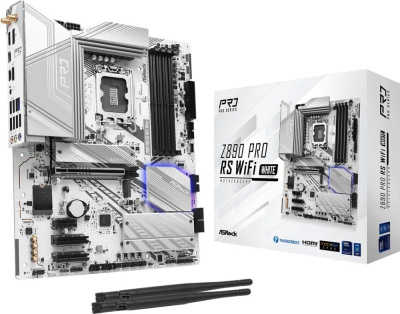 ����������� ����� ASRock Z890 Pro RS WIFI White, LGA 1851, Z890 RTL