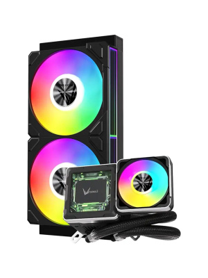 ������� �������� ���������� Formula V Line Cryo Wing Digi 240 BK, 240mm, LCD 2.73", 2x120mm, ARGB fans, LGA115X/1200/1700/1851/1366/2011/2066, AM3/AM4/AM5/Ryzen3/Ryzen5/Ryzen7/Threadripper/RT4