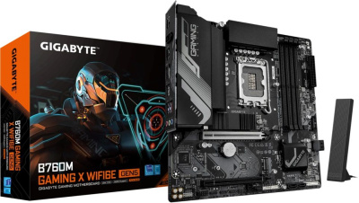 ����������� ����� Gigabyte B760M G X WF6E GEN5, LGA 1700, Intel B760, mATX, Ret