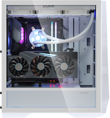 ������ Zalman Z9 Iceberg White E-ATX, ATX, mATX, Mini-ITX, Midi-Tower, ��� ��, � �����, 2xUSB 2.0, 2xUSB 3.0, USB Type-C, Audio