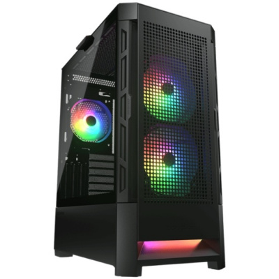 ������ Cougar Airface RGB Black, 2�140�� + 1x120mm ARGB Fan, ARGB Fan Hub, ��� ��, ������, ATX