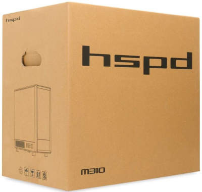 ������ �� ��� ����� ������� HSPD M310, Mesh Mini-tower, White, M310-TGWH-ARGB