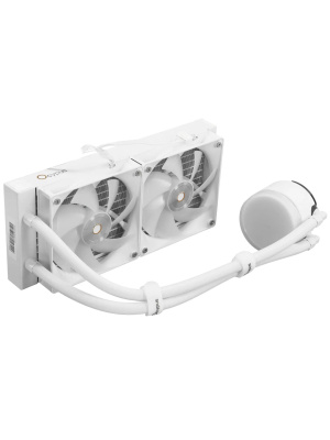 ������� ����������� ���������� Ocypus Delta L24 WH ARGB V2 (280W, 240mm, White, ARGB, Fans: 2x120mm, 73CFM, 2000RPM/ Pump height 60mm, 27dBA, 2650RPM, Rad thickness 27mm/ S: 1851, 1700, 1200, 115X, AM5, AM4)
