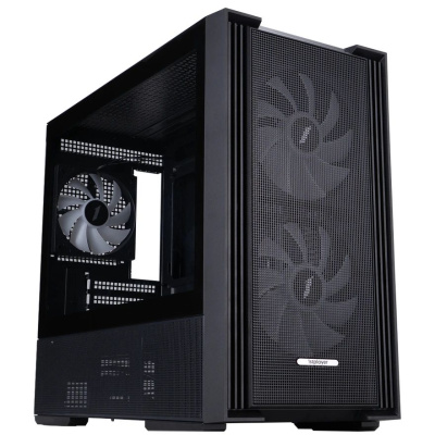 ������ 1STPLAYER AU6 ARGB Black / mATX / 2x140mm & 3x120mm ARGB fans / AU6-BK-2FA7-14-2FA7R-1FA7