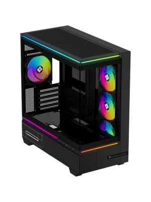 ������ Thermalright M10 FAN4-C, Mini-Tower, TG, 4x120mm ARGB, 2xUSB-A 3.0, 1xUSB Type-C, mATX, mITX Black