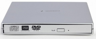 ������� ���������� ������ Gembird DVD-USB-02 Silver RTL DVD-RW, �������, USB 2.0, �������� ������ CD: 24x, DVD: 8x, �����������