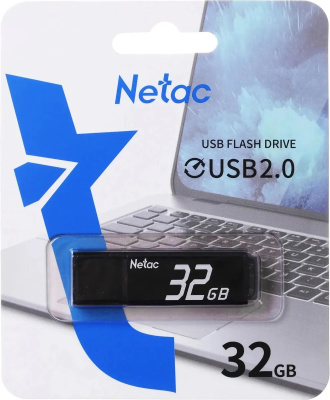 ���� ���� Netac 32GB U351 NT03U351N-032G-32BK USB3.2 �����
