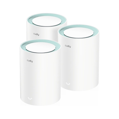 ��������� Mesh ������ CUDY M1500(3-Pack), Wi-Fi 6, AX1500, 2.4/5���, �����