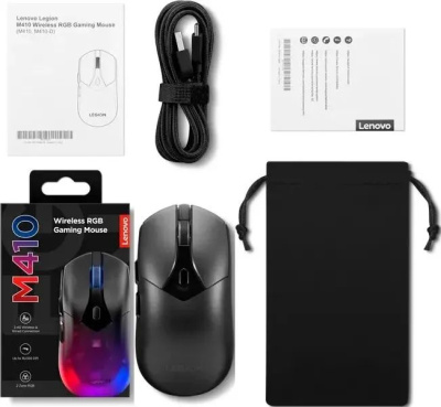 ���� Lenovo Legion M410 Wireless RGB Gaming ������ ���������� 16000dpi �������. BT/Radio USB 5but (GY51P83012)