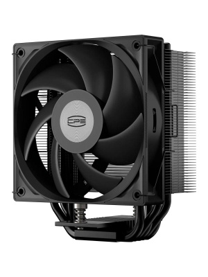 ����� PCCooler RT500 BK (240W, 4-pin PWM, LED temp., 152mm, Al/Cu, 5x6mm, 1x120mm, 73.32CFM, 34.9dBA, 2200RPM, S: 1851/1700/1200/115X, AM5/AM4, black)