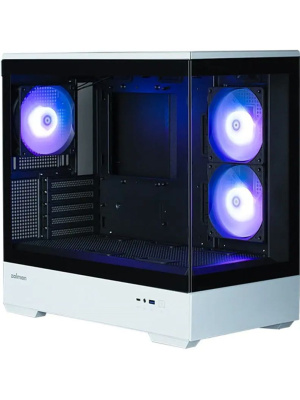 ������ ZALMAN P30 BW, MATX, BLACK/WHITE, WINDOW, 2x3.5", 3x2.5", 1xUSB TYPE-C, 1xUSB3.0, SIDE 2x120mm ARGB, REAR 1x120mm ARGB