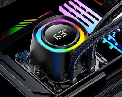 ������� �������� ���������� ID-COOLING FX360 TD, LCD, 4-pin, ARGB, 120��, ������, retail