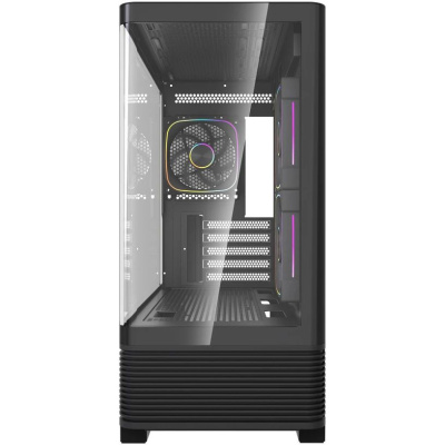 ������ Powercase Vision Micro M6B, Curved Glass, Type-C, 3x 120mm ARGB PWM Fan, ������, mATX  (CVMM6B-A3)