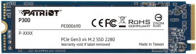 SSD M.2 Patriot 2.0Tb P300 <P300P2TBM28> (PCI-E 3.0 x4, up to 2100/1650MBs, 290000 IOPs, 3D TLC, SMI2263XT, TBW 320Tb, 22�80mm)
