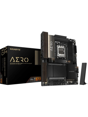 ����������� ����� Gigabyte X870E AERO X3D DARK WOOD X870E, AM5, 4*DDR5, 3*PCIEx16, 4*M.2, 1*TypeC, 5*USB3.2Gen2, 7*USB3.2Gen1, 4*USB2.0, 4*SATA3.0, 2*5G, 2*Type-C(DP), HDMI, ATX, RTL