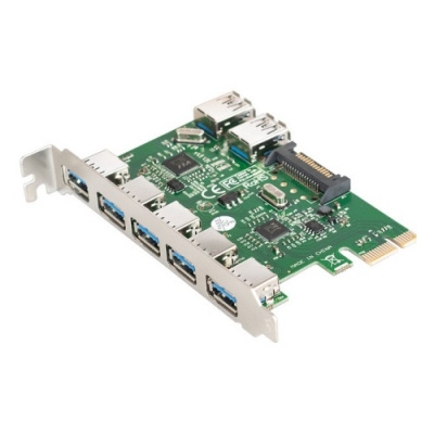 ���������� ExeGate EXE-317 PCI-E 2.0, 5*USB3.0 ext + 2*USB3.0 int, ������ ���.������� (OEM) EX283717RUS