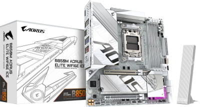 ����������� ����� Gigabyte B850M AORUS ELITE WIFI6E ICE, SocketAM5, AMD B850 mATX, Ret