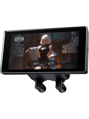 ������� ���������� PCCooler DT360 Max ARGB Display BK (300W, 360mm, LED, Black, ARGB/ Fans: 3x120mm, 83CFM, 33.1dBA, 3000RPM/ Pump height 63mm, 15dBA, 2600RPM, Rad thickness 27mm/ S: 1851, 1700, 1200, 115X, AM5, AM4)