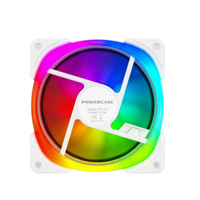 ���������� Powercase (CM21-14W ARGB) White 140x140x25�� (PWM, 4pin +ARGB Sync, 800-1500�