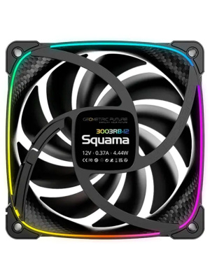 ���������� Geometric Future Squama 3003RB-12 Reverse Black 120mm / ARGB, PWM, 120x120x30 mm, 800-2250 RPM, 76.0 CFM, 36.4 dBA / 1F3003R112000