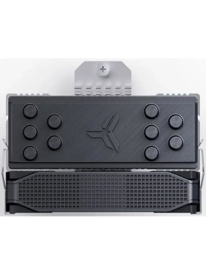 ����� ��� ���������� JONSBO PISA A5 ARGB (265W, 4-pin PWM, 153mm, Al/Cu, 5x6mm, ARGB, 1x120mm, 81.27CFM, 36.8dBA, 1850RPM, S: 1851/1700/1200/115X, AM4/AM5 Grey)
