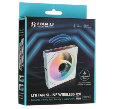 ���������� ��� ������� Lian-Li Uni Fan SL-INF Wireless 120 ARGB 120�122.1x28 ����� 4-pin 29.2�� (G99.12SLIN1W1W.R0) Ret