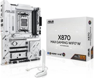 ����������� ����� ASUS X870 Max Gaming WiFi7 W AMD X870, AM5, ATX, Ret 90MB1LZ0-M0EAY0