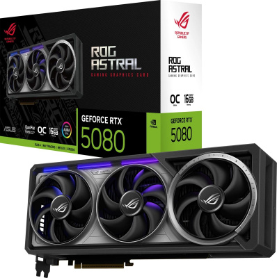 ���������� ASUS NVIDIA GeForce RTX 5080 ROG-ASTRAL-RTX5080-O16G-GAMING 16�� Gaming, GDDR7, OC, Ret 90YV0LV0-M0NA00