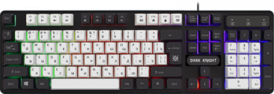 ������� ���������� DEFENDER DARK KNIGHT GK-077 ����-������ (USB, 104 ��., �������� ���������)