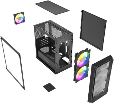 ������ Powercase Mistral Micro A3B ARGB V2 Black