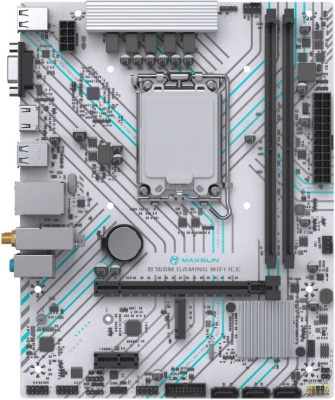 ����������� ����� Maxsun B760M GAMING WIFI ICE, Socket 1700, Intel B760, mATX