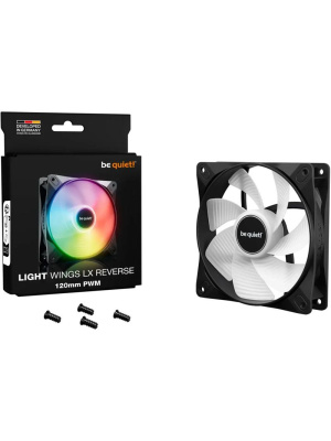 ����� ��� ������� be quiet! LIGHT WINGS LX 120mm PWM Reverse (120x120x25mm, 4-pin PWM, ARGB, 48.8CFM, 28.5dBA, 1500RPM, Black)