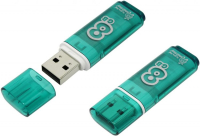 ������� ���������� 8Gb USB Drive <USB2.0> Smartbuy Glossy series Green (SB8GBGS-G)