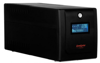 Exegate (EP212519RUS) ��� Exegate Power Smart ULB-1000 LCD  1000VA, Black, 2 �����������+2 ������� IEC320, USB