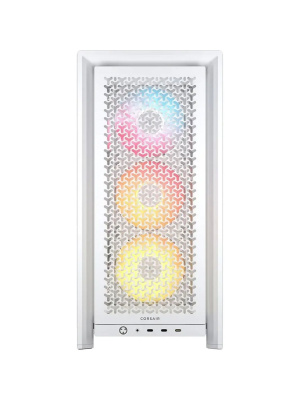 ������ Corsair Frame 4000D LCD RS ARGB, Midi-Tower, TG, 3x120mm ARGB, 3xUSB Type-C, E-ATX, ATX, mATX, mITX White