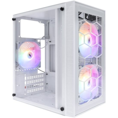 ������ 1STPLAYER FIREBASE X1 White / mATX / 3x120mm LED fans / X1-WH-3F1-W