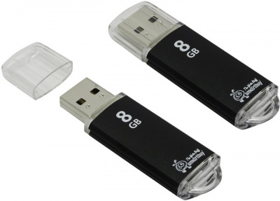 USB Flash ���������� 8Gb SmartBuy V-Cut Black (SB8GBVC-K)