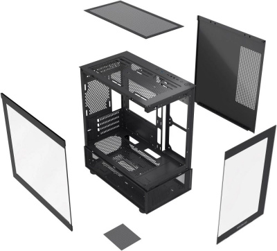 Powercase Vision Micro M2, Tempered Glass, ������, mATX  (CVMBM2-L0)