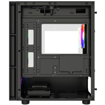 ������ Powercase Mistral Micro EM17, Tempered Glass, 4x120mm ARGB PWM fan, ������, mATX  (CMMEM17B-A4)