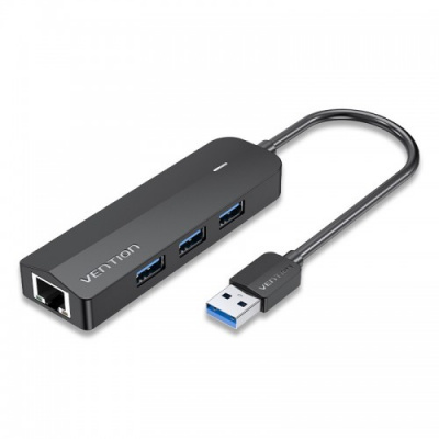 ������� ������� Vention USB 3.0 M/Gigabit Ethernet RJ45 F+OTG ��� 3xUSB ������ - 0.15�