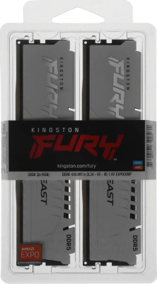 ������ DDR5 2x16GB 6800MHz Kingston KF568C34BWEK2-32 Fury Beast RTL