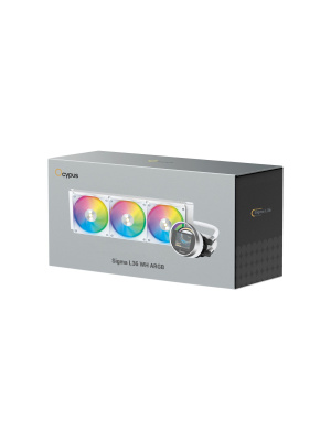 ������� �������� ���������� Ocypus Sigma L36 WH ARGB, 360mm, LCD Pump 2.4", 3x120mm ARGB fans, LGA115X/1200/1700/18XX, AM4/AM5